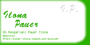 ilona pauer business card